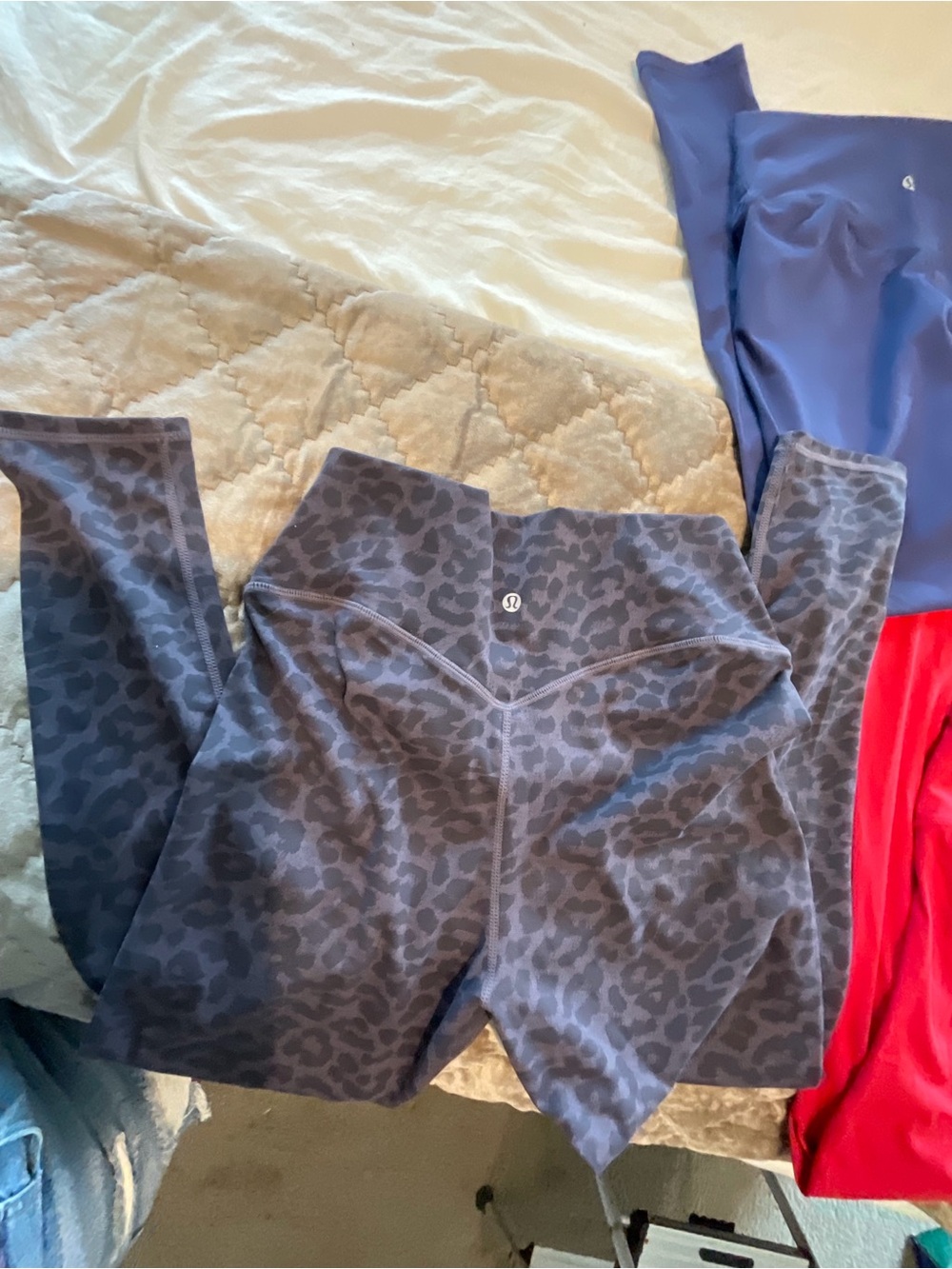 lululemon athletica Black Charcoal Leopard Print Leggings